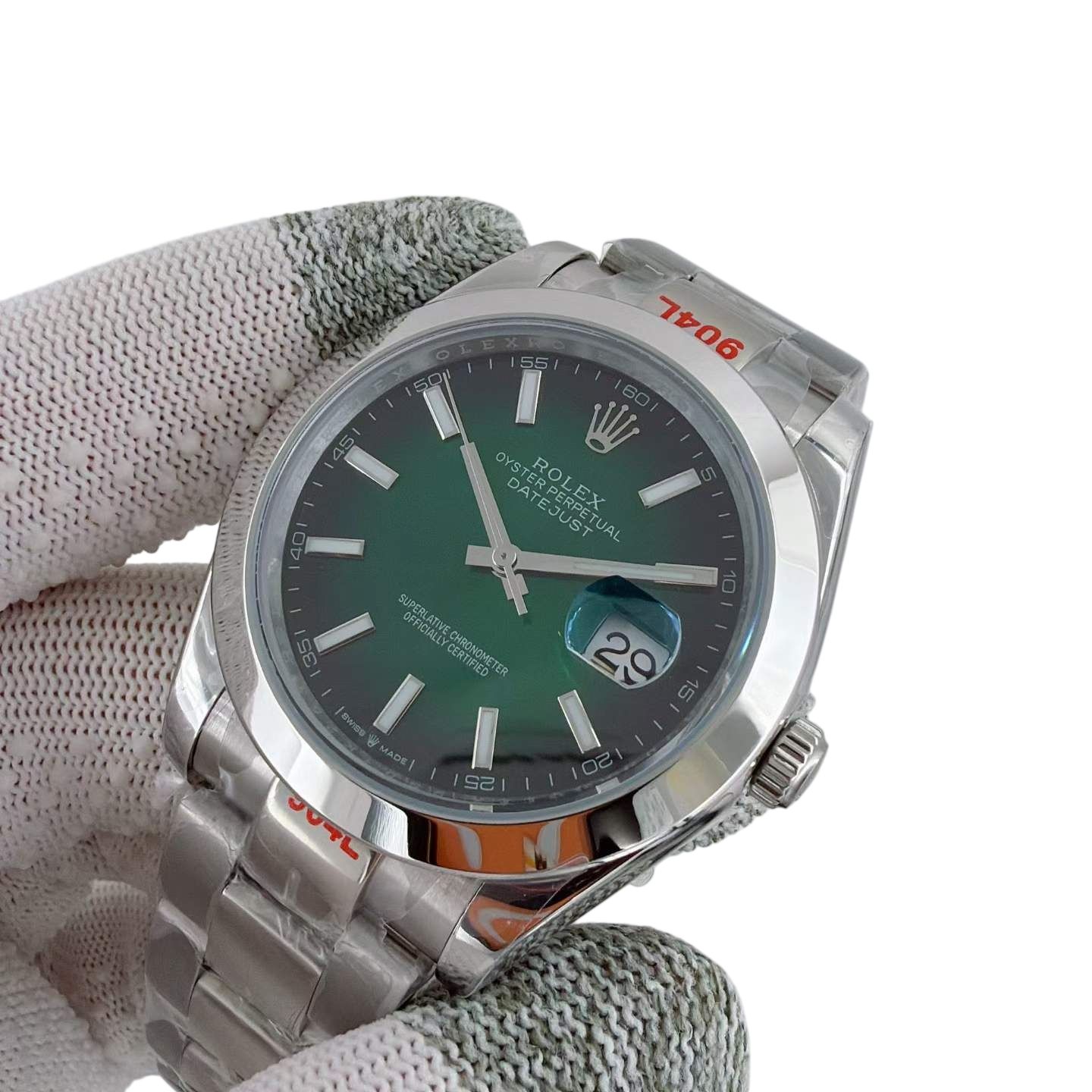 Rolex Datejust Ombre Green 126334 Tiffany 41mm Upgraded Jubilee Strap Automatic Stainless Steel Watch Bezel Men's Watch Sapphire Glass Case New Black Case - 8 of 8