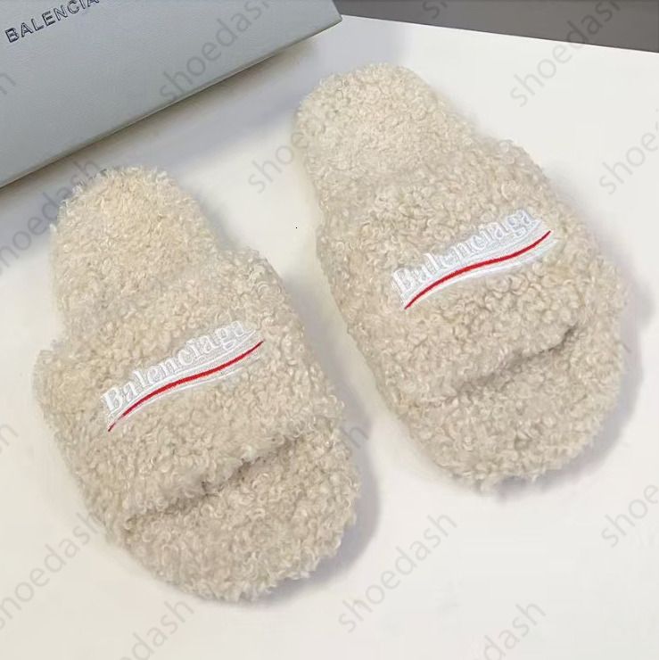 Furry Designer Sandals Fashion Tide Casual Shoes Women Man Sandals Slippers Rubber Flats Slides Bottoms Slippers Sandals Summer Beach Lightweight Shoes - 7 of 8