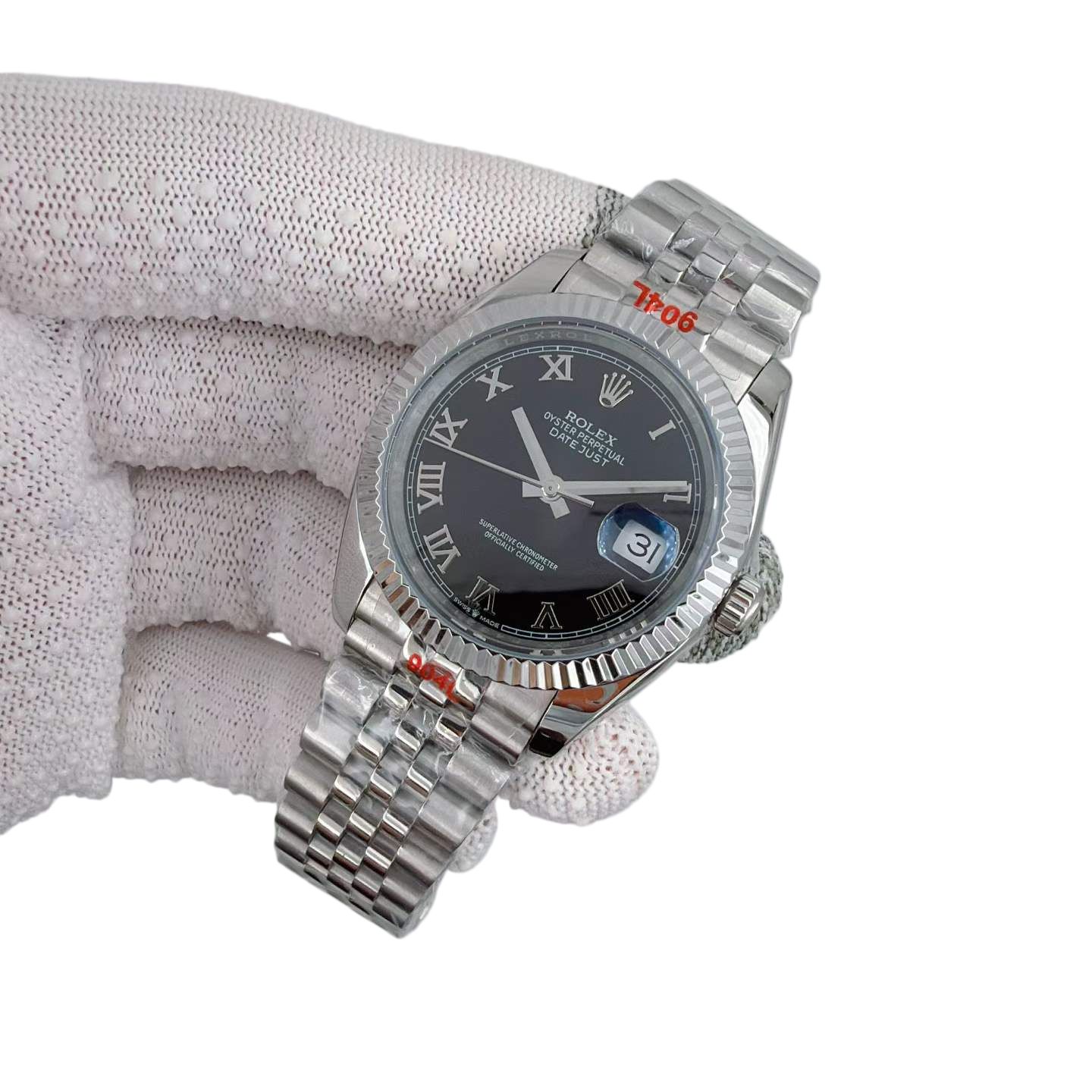 Rolex Datejust 36mm Automatic Stainless Steel Watch Ceramic Bezel Men's Watch Sapphire Glass Case New Black Case - 4 of 8