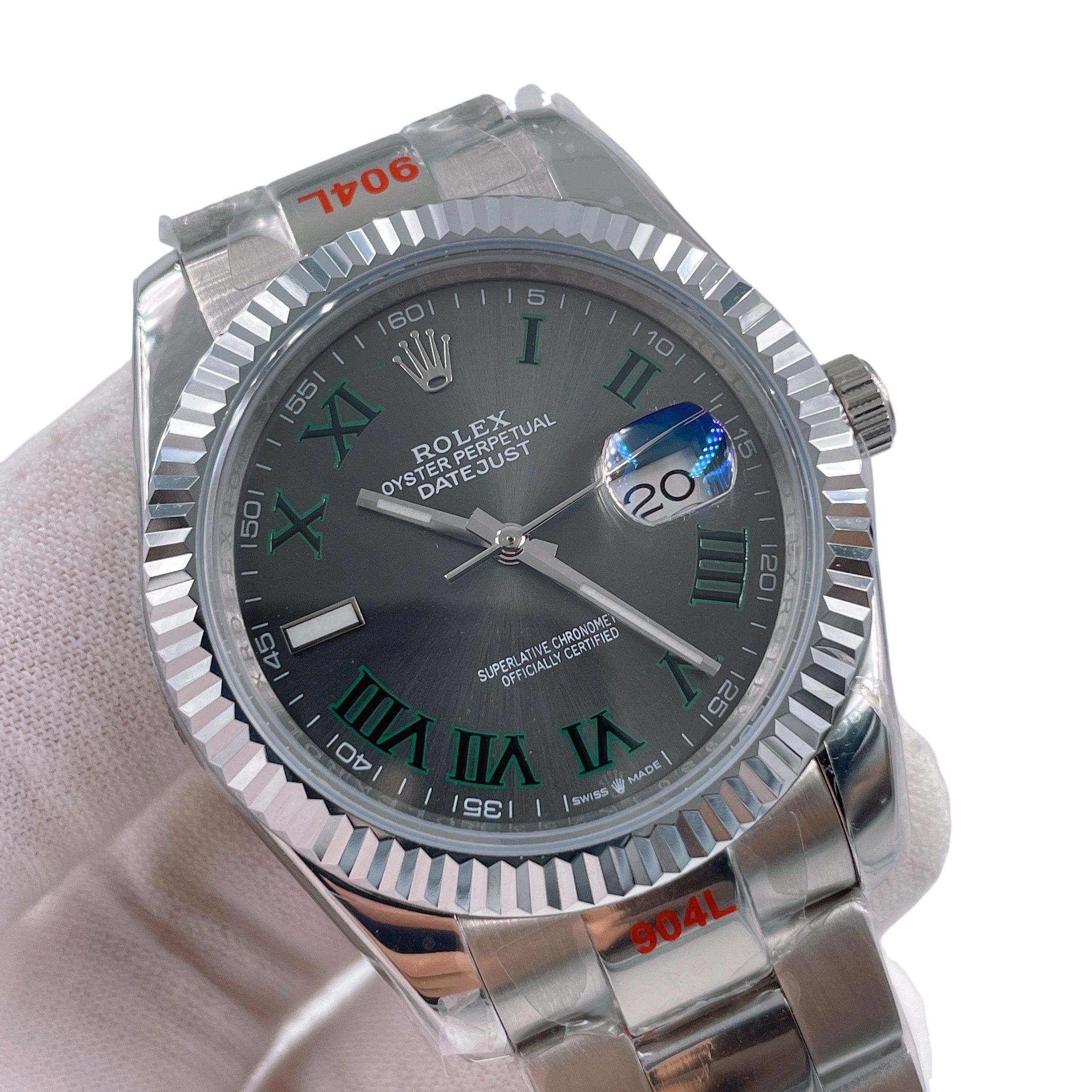 Rolex Datejust 126334 41mm Upgraded Jubilee Strap Automatic Stainless Steel Watch Bezel Men's Watch Sapphire Glass Case New Black Case - 6 of 8