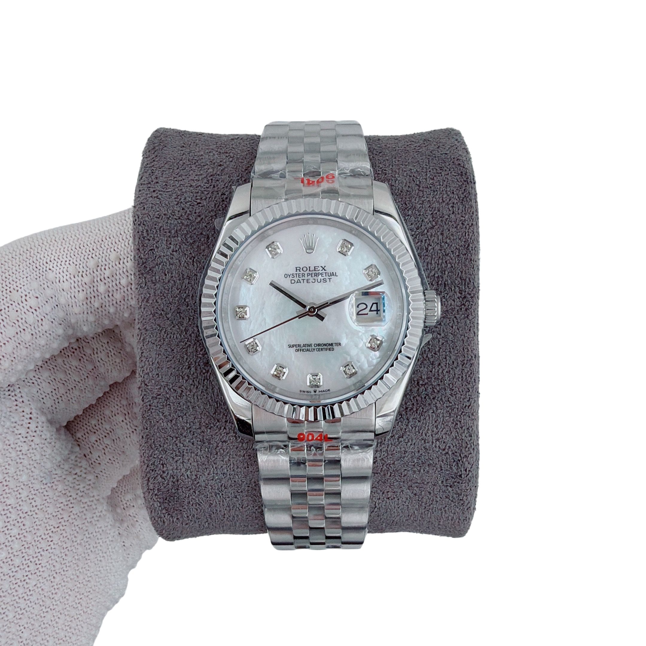 Rolex Datejust 36mm Upgraded Jubilee Strap Automatic Stainless Steel Watch Bezel Men's Watch Sapphire Glass Case New Black Case - 8 of 8