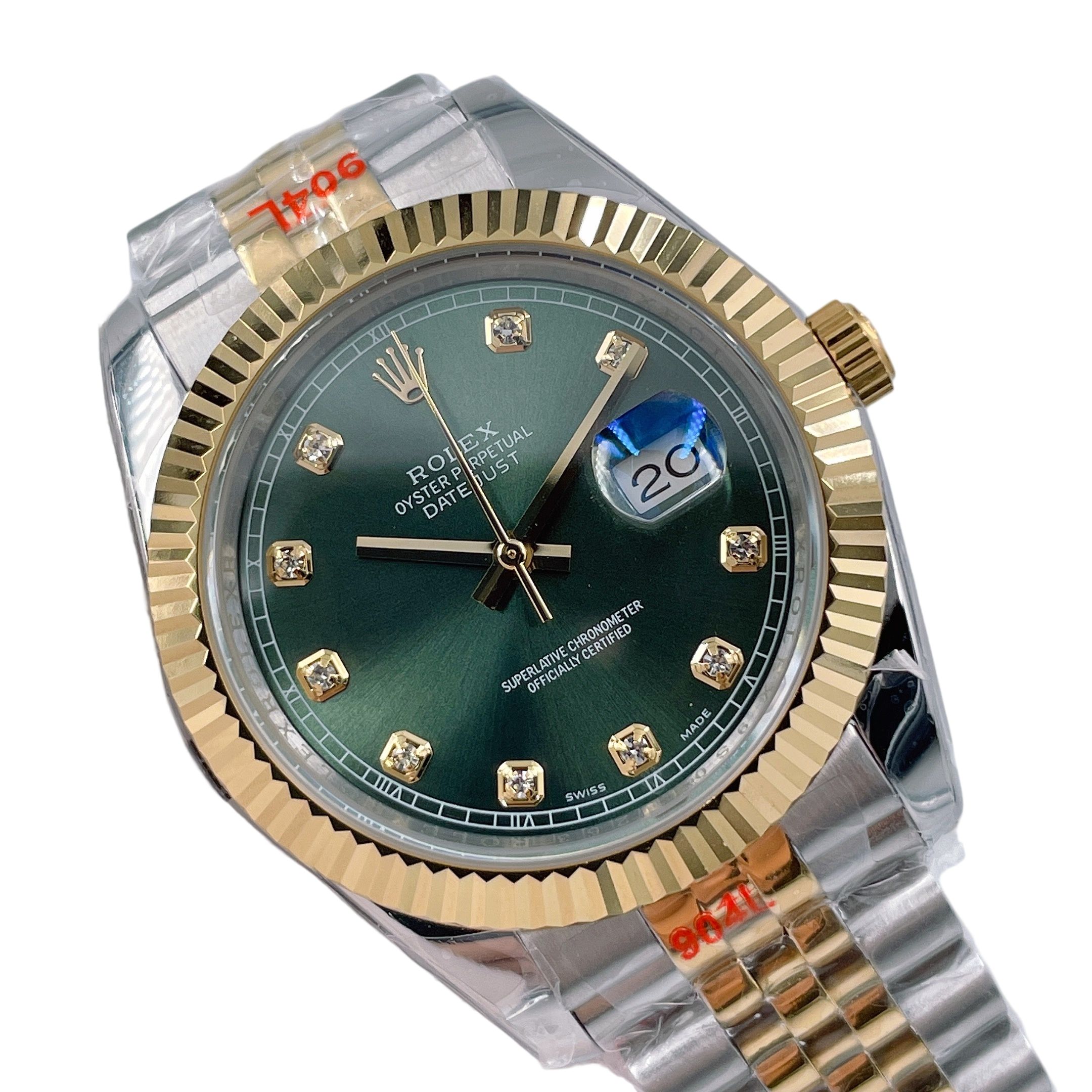 Rolex Two Tone Datejust Oyster 126334 41mm Upgraded Jubilee Strap Automatic Stainless Steel Watch Bezel Men's Watch Sapphire Glass Case New Black Case - 7 of 8