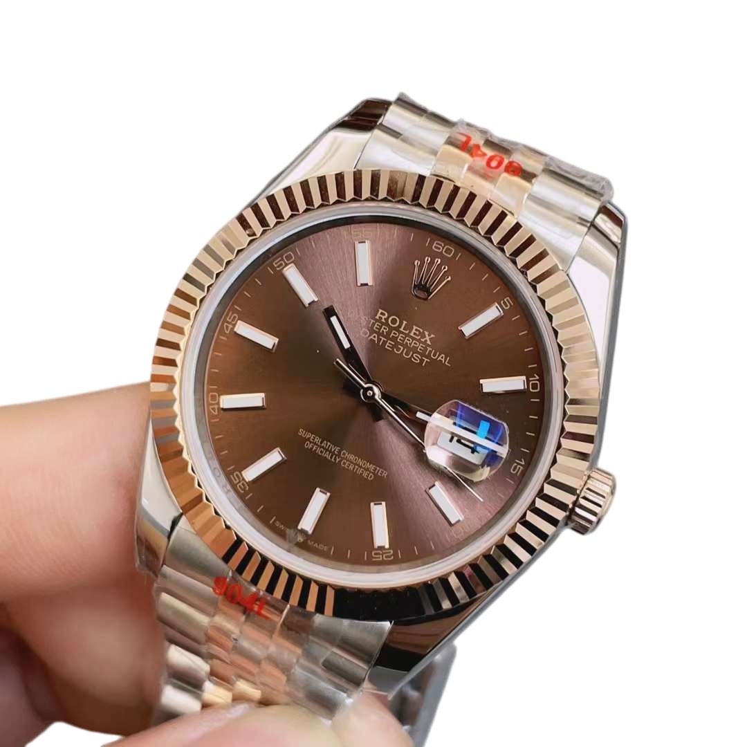 Rolex Two Tone Datejust Ombre Green 126334 Tiffany 41mm Upgraded Jubilee Strap Automatic Stainless Steel Watch Bezel Men's Watch Sapphire Glass Case New Black Case - 8 of 8