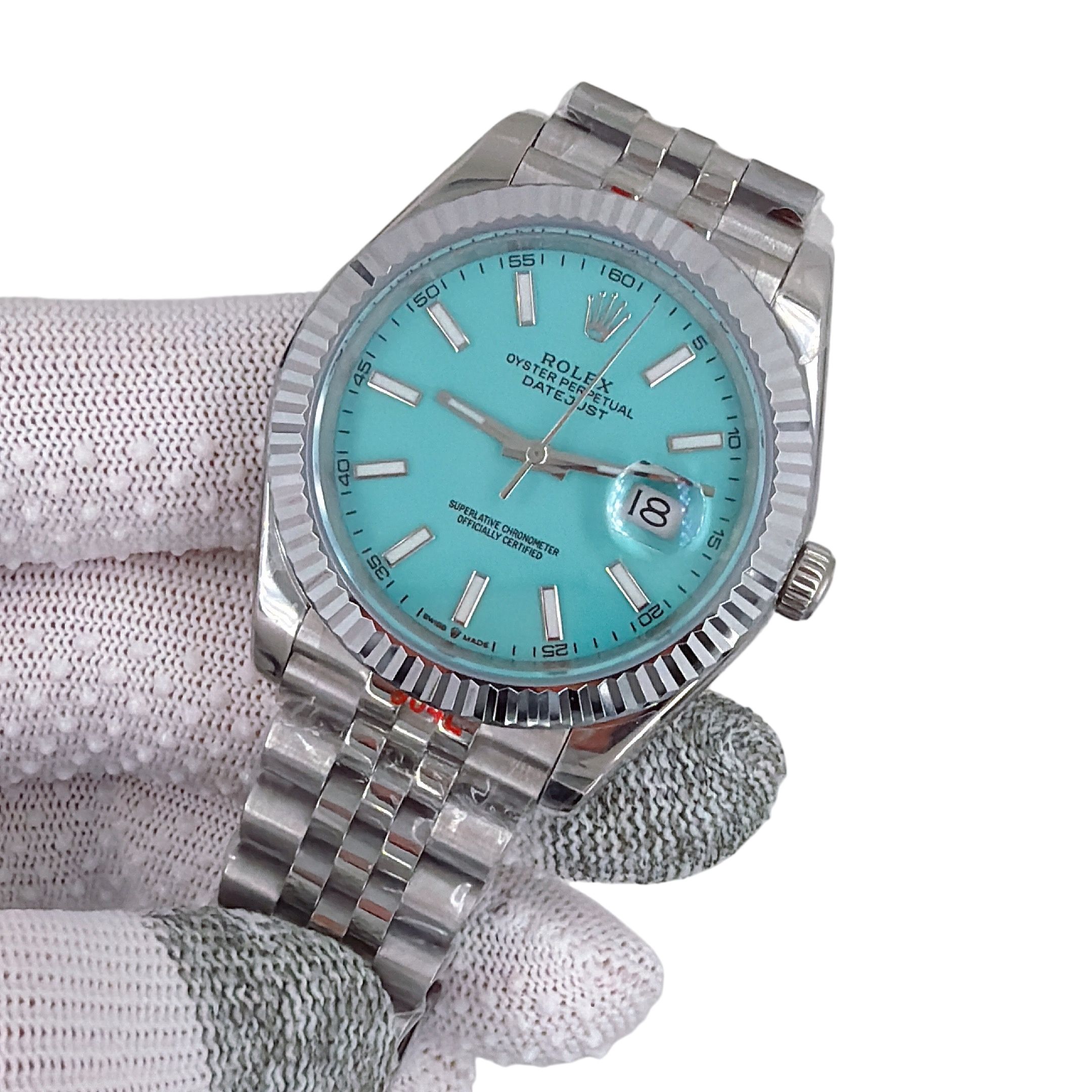 Rolex Datejust Ombre Green 126334 Tiffany 41mm Upgraded Jubilee Strap Automatic Stainless Steel Watch Bezel Men's Watch Sapphire Glass Case New Black Case - 2 of 8