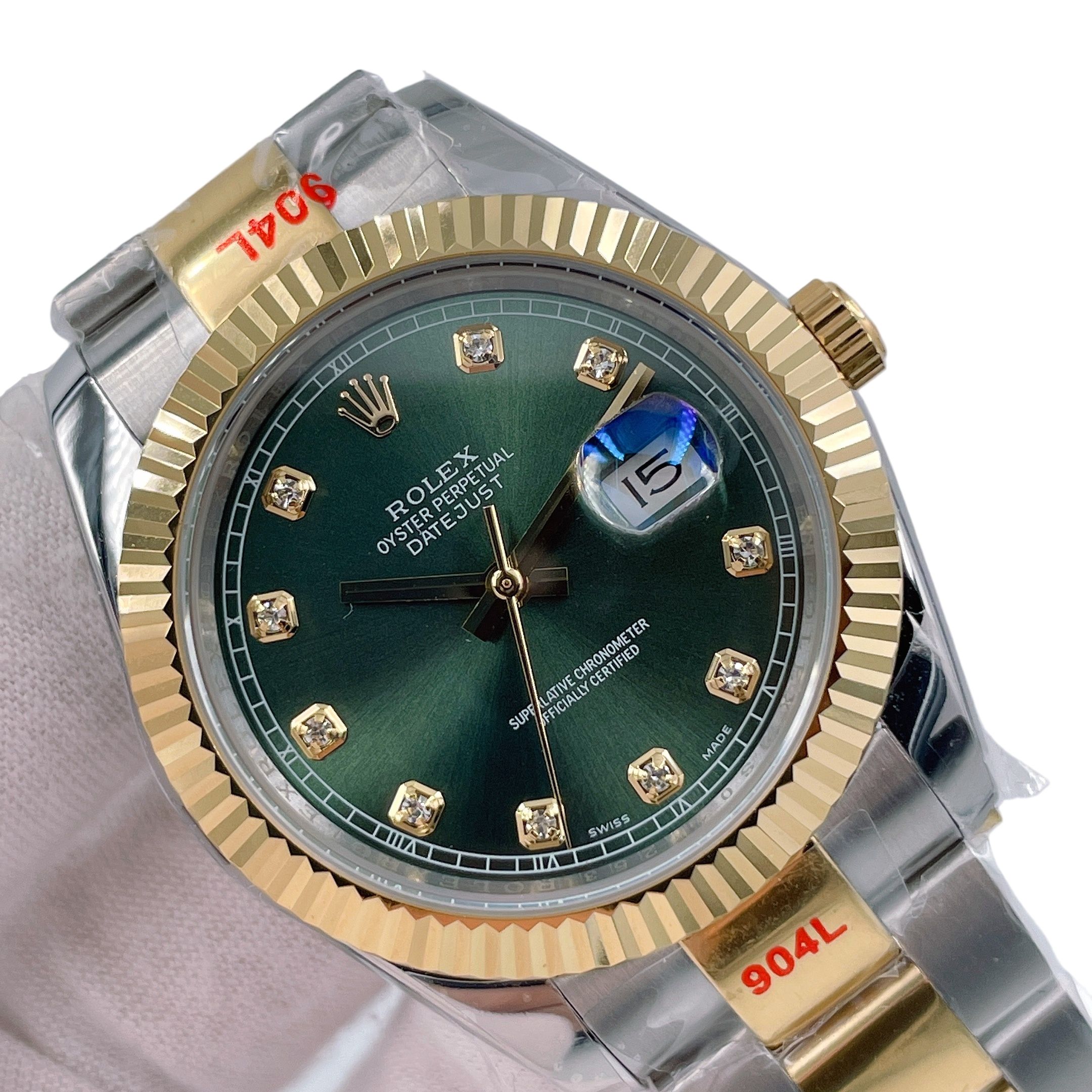 Rolex Two Tone Datejust Oyster 126334 41mm Upgraded Jubilee Strap Automatic Stainless Steel Watch Bezel Men's Watch Sapphire Glass Case New Black Case - 6 of 8