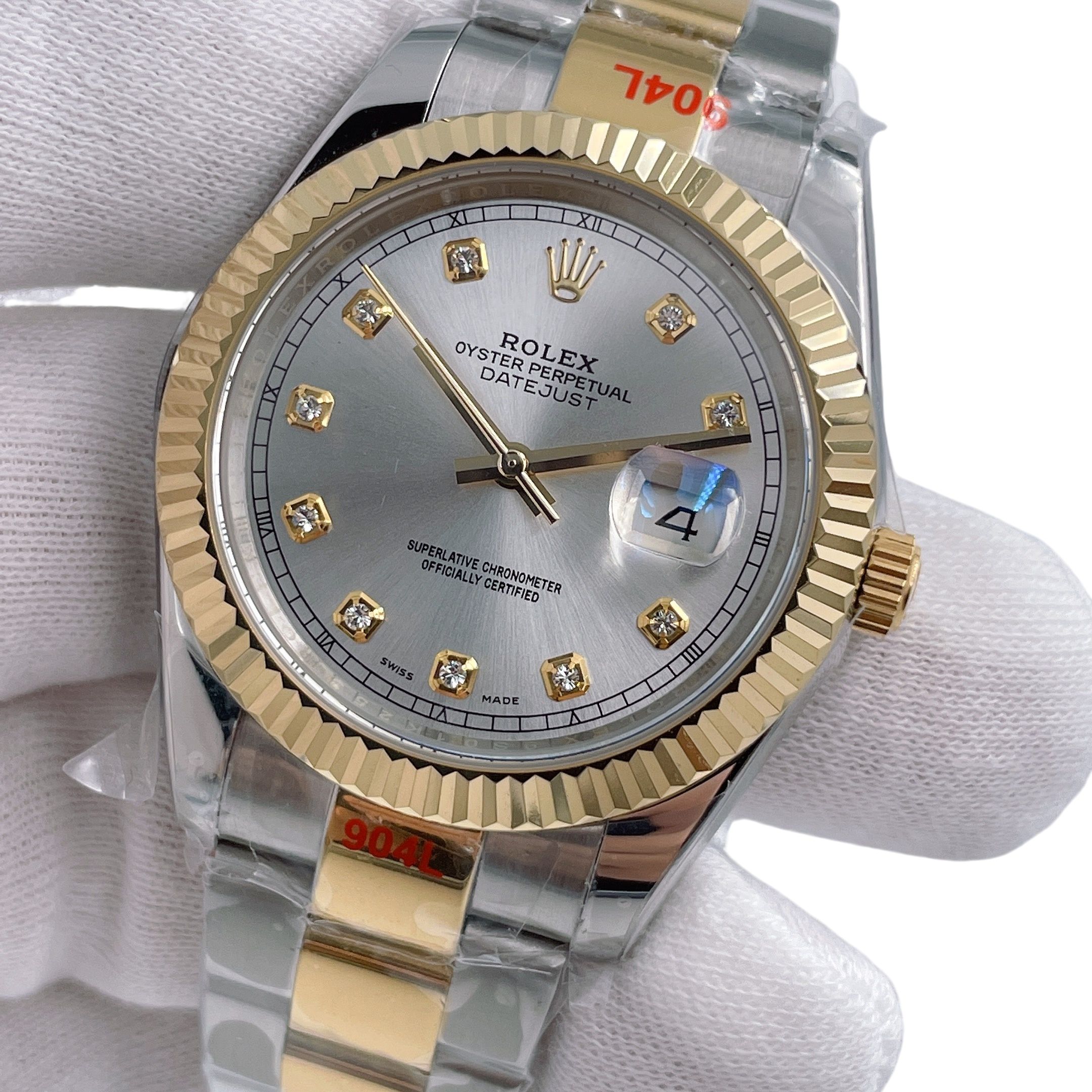 Rolex Two Tone Datejust Oyster 126334 41mm Upgraded Jubilee Strap Automatic Stainless Steel Watch Bezel Men's Watch Sapphire Glass Case New Black Case - 8 of 8