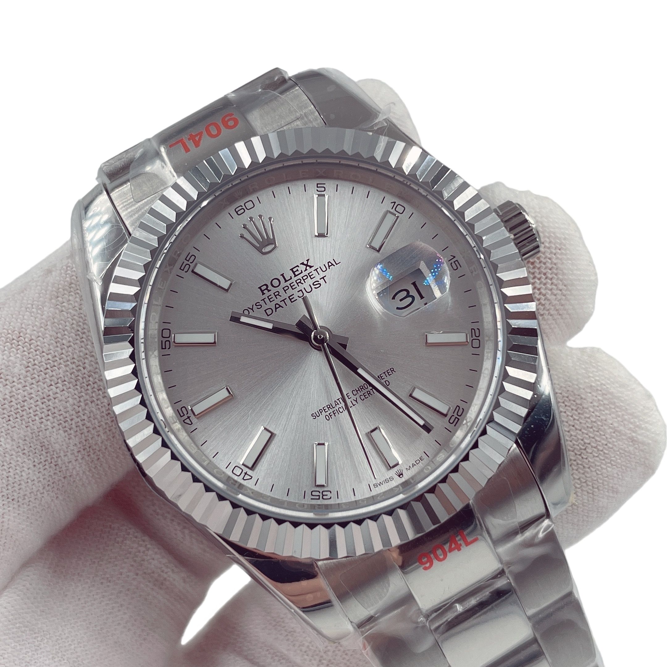 Rolex Datejust 126334 41mm Upgraded Jubilee Strap Automatic Stainless Steel Watch Bezel Men's Watch Sapphire Glass Case New Black Case - 5 of 8