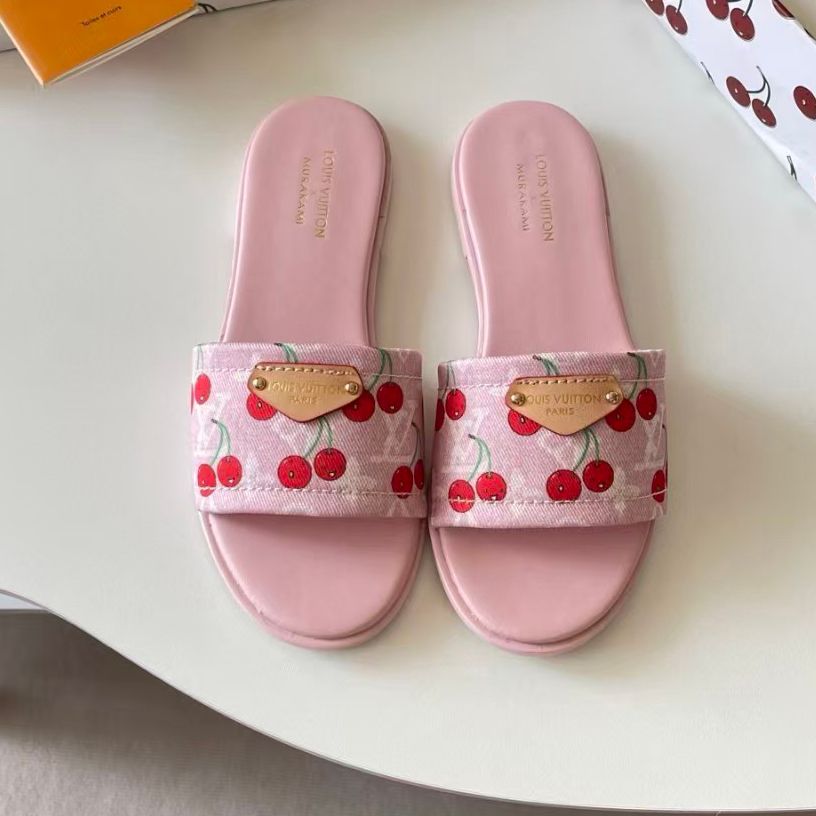 Designer Lily Sandal Monogram Genuine Leather Sandal Slipper Casual Shoe Summer BeachLily Sandals New Womans Flat Slide luxury Sliders Sandale Size 35-42 - 8 of 8
