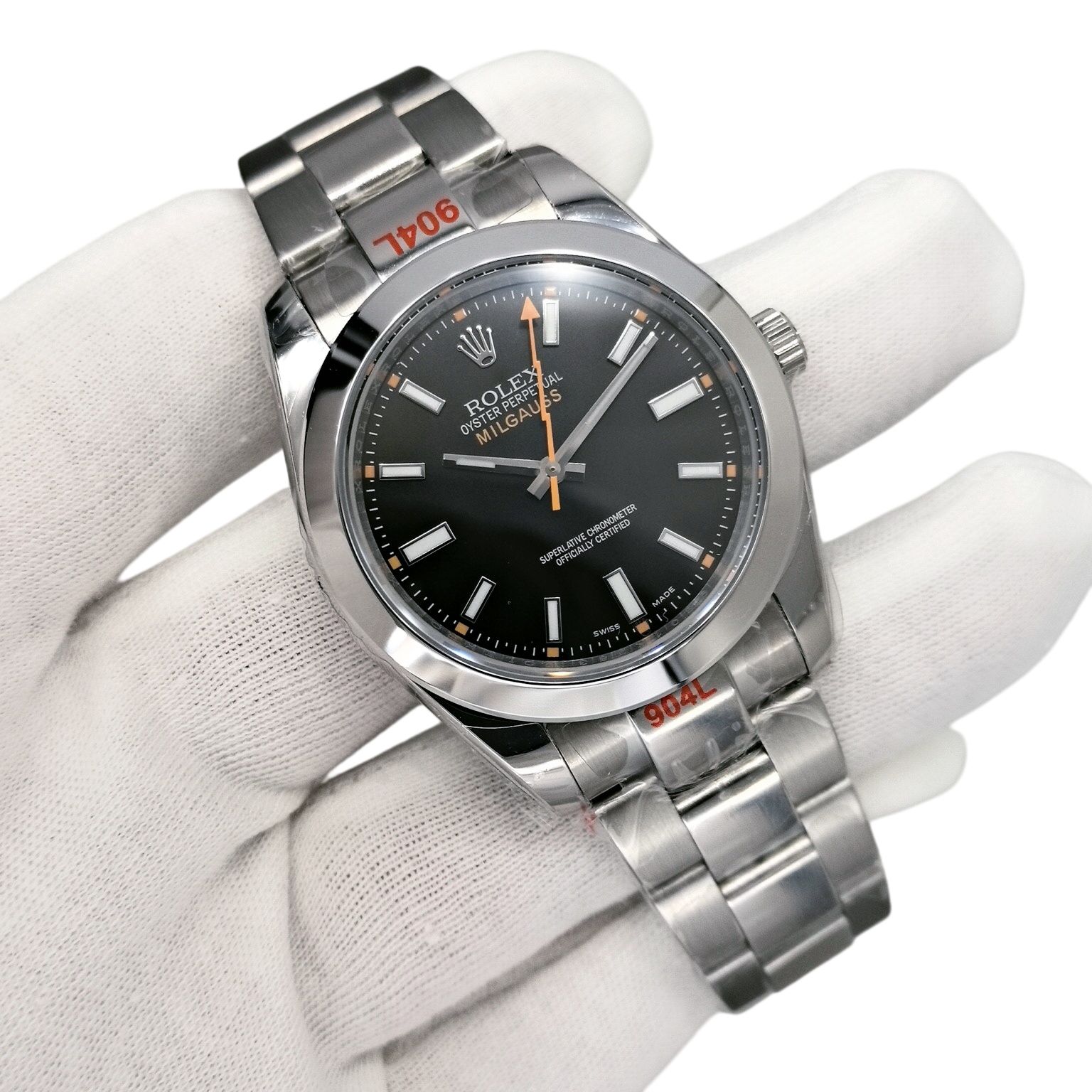 U1 Rolex Milgauss 116400 40MM Automatic Stainless Steel Watch Bezel Men's Watch Sapphire Glass Case New - 4 of 8