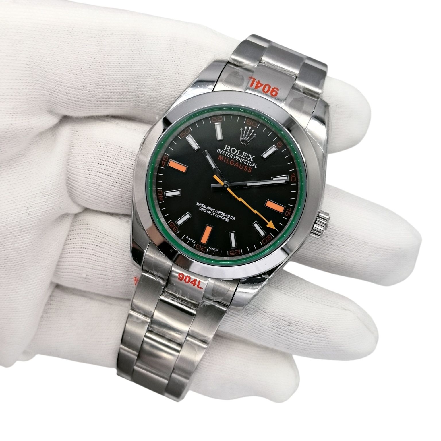 U1 Rolex Milgauss 116400 40MM Automatic Stainless Steel Watch Bezel Men's Watch Sapphire Glass Case New - 5 of 8