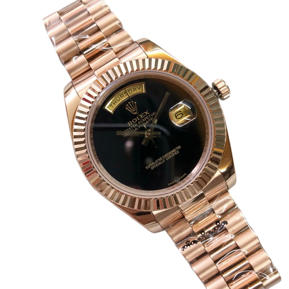 U1 Rolex Day Date 40MM Rose Gold Case Automatic Stainless Steel Watch Bezel Men's Watch Sapphire Glass Case New - 5 of 8