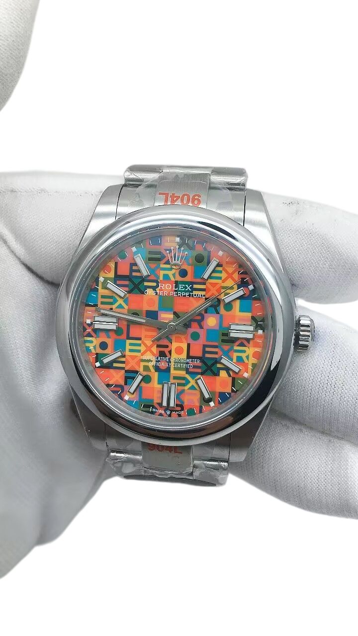 U1 Rolex Oyster Perpetual Automatic Stainless Steel Watch Bezel Men's Watch Sapphire Glass Case New Black Case - 1 of 8