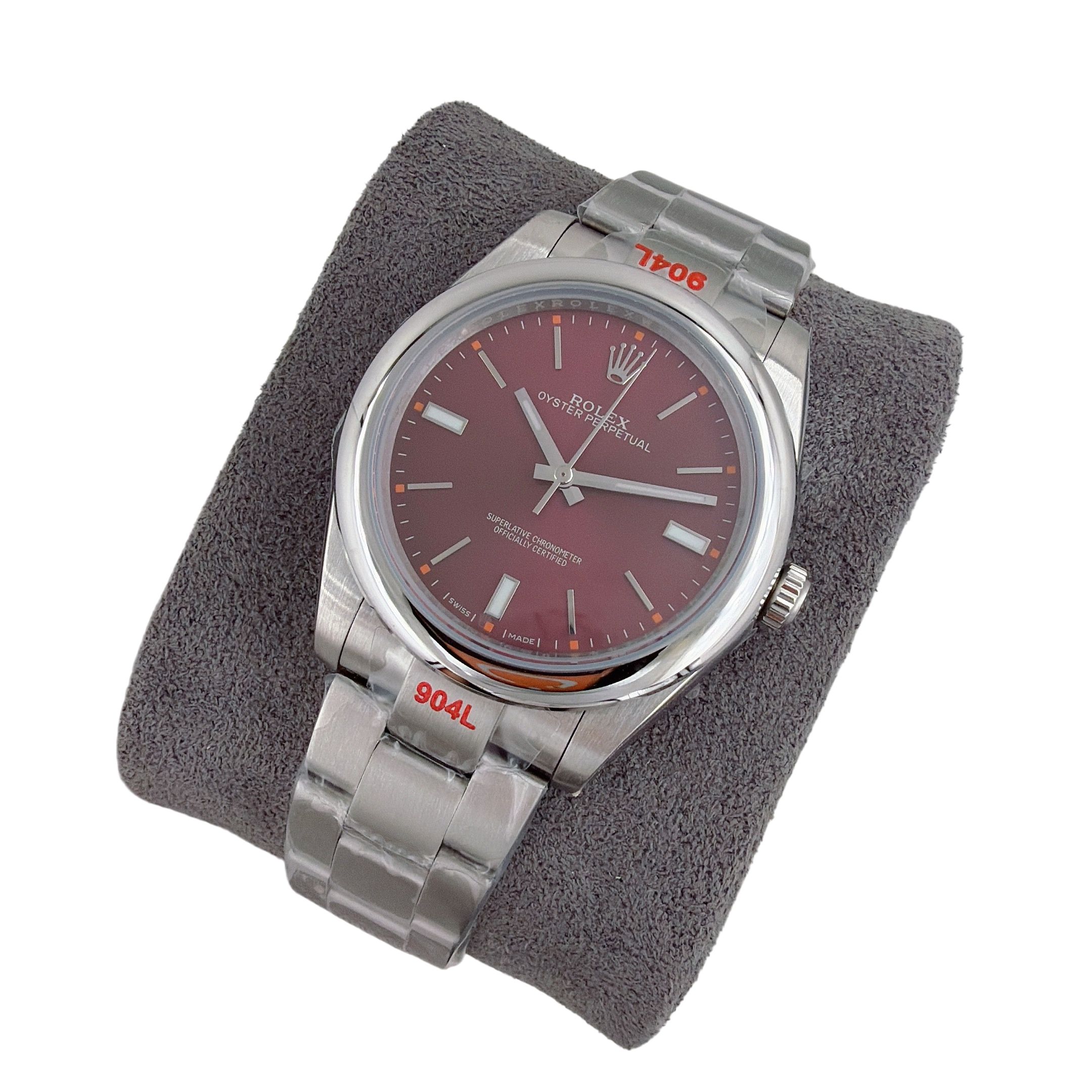 U1 Rolex Oyster Perpetual 100TH Automatic Stainless Steel Watch Bezel Men's Watch Sapphire Glass Case New Black Case - 5 of 8