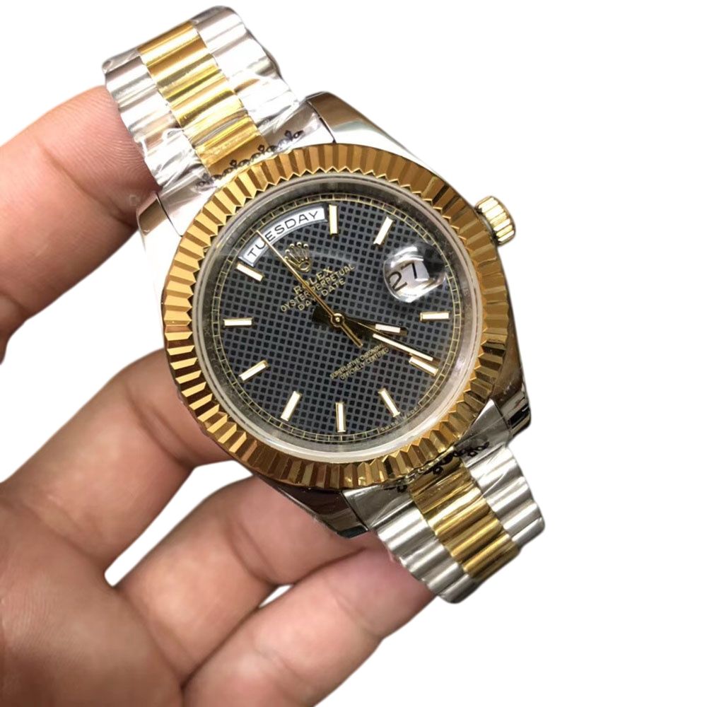 U1 Rolex Day Date 40MM Two Tone Case Automatic Stainless Steel Watch Bezel Men's Watch Sapphire Glass Case New - 3 of 8