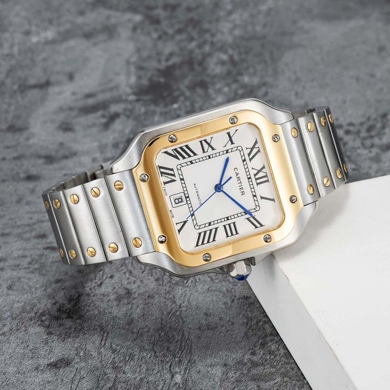 Cartier Santos watch designer watch luxury mens watch waterproof stainless steel business casual watches with box - 5 of 7