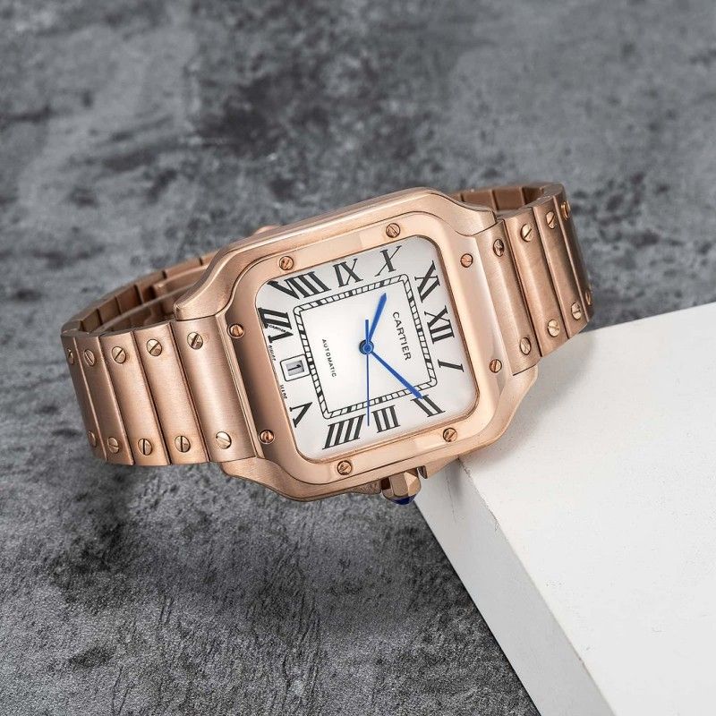 Cartier Santos watch designer watch luxury mens watch waterproof stainless steel business casual watches with box - 6 of 7
