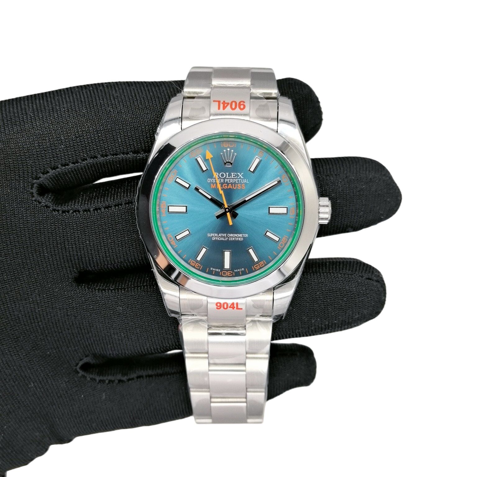 U1 Rolex Milgauss 116400 40MM Automatic Stainless Steel Watch Bezel Men's Watch Sapphire Glass Case New - 2 of 8