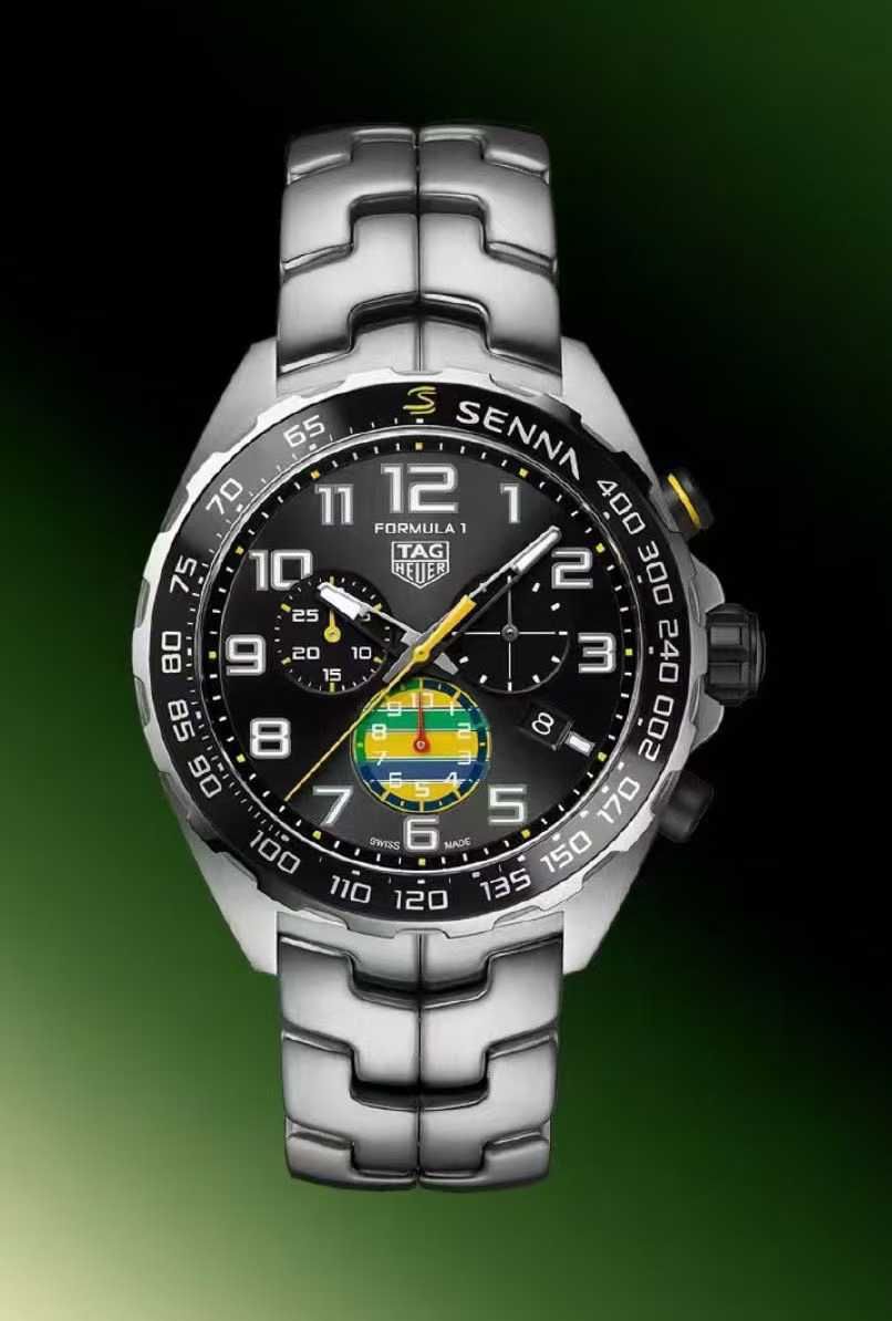 TAG Heuer Formula 1 Chronograph x Senna Stainless Steel Men's Watch Stainless Steel Case Silver Case New - 3 of 5