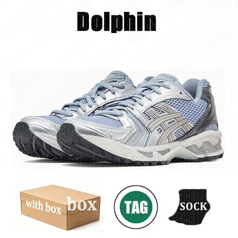 with box designer shoes asices gels nyc1130 k14 running shoes Japan kayano14es Metallic Silver Gold Chrome Toe Pink Foam Blue Tint mens womens outdoor sneakers 36-47 - 8 of 8