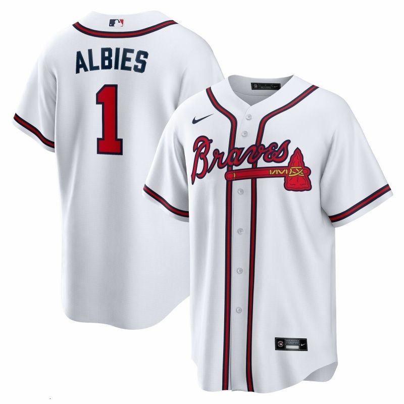 Men's Atlanta Braves Ronald Acuna Jr. White Home Replica Player Name Jersey - 6 of 8