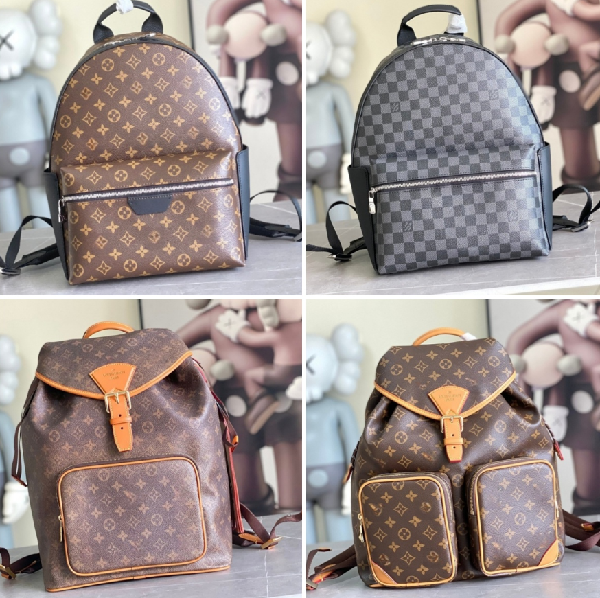 Designer bag Classic Monogram Print Sling Bag, Men's Luxury Chest Bag with Leather Trim, Casual Crossbody Backpack for Daily Commute Free Shoulder bag aa - 1 of 5