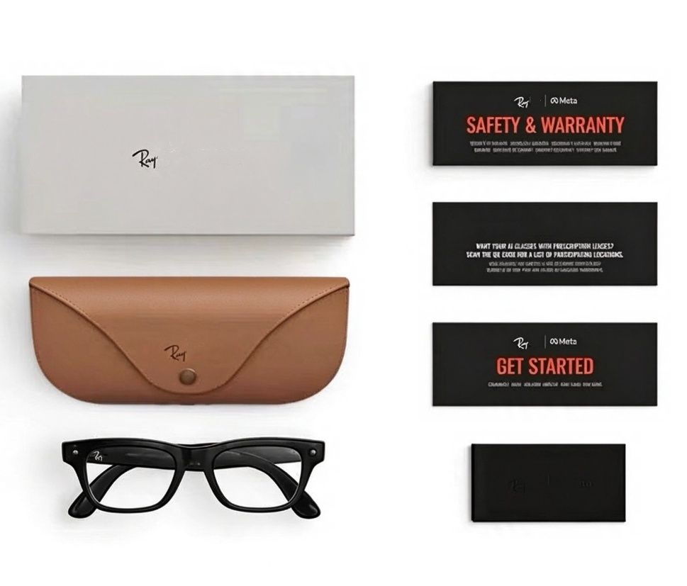 META Glasses RB With Camera Sunglasses Bluetooth Call Anti Shake HD Camera with Video Recording Dual Mic Reduction AI Smart Sunglasses with Charging Case - 6 of 6