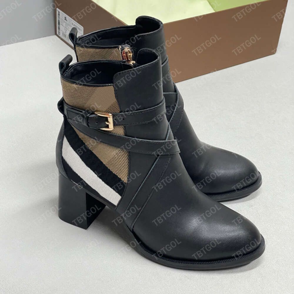 designer boots check leather ankle boots women martin boots over the knee high boots low heel real leather warm booties snow shoes winter boots high heel boots 633 - 7 of 8