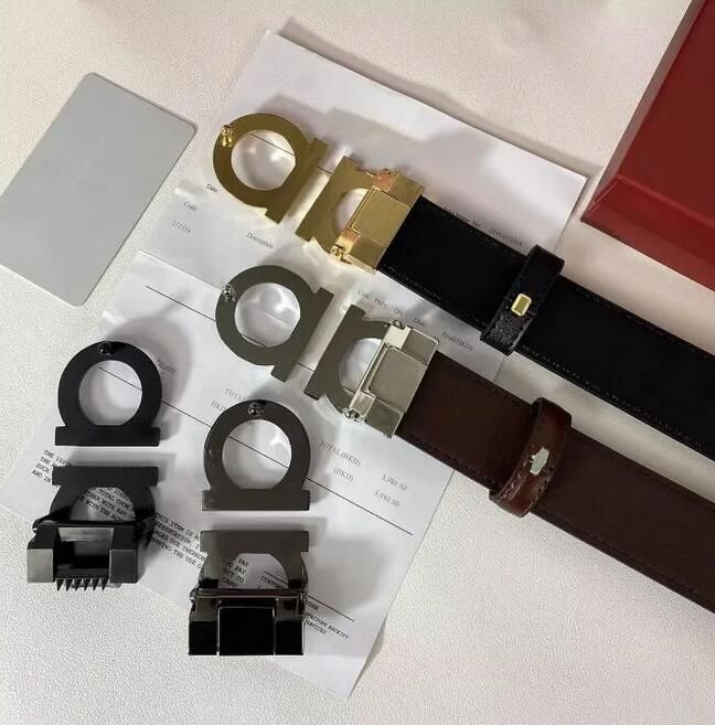 man leather belt belts designer for men big Smooth buckle classic fashion mens AA - 7 of 7