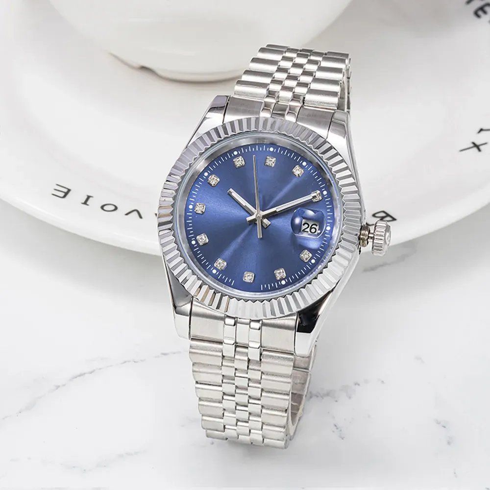 mens and womens luxury designer mechanical watch luminous date window waterproof stainless steel elegant everyday watches - 2 of 8