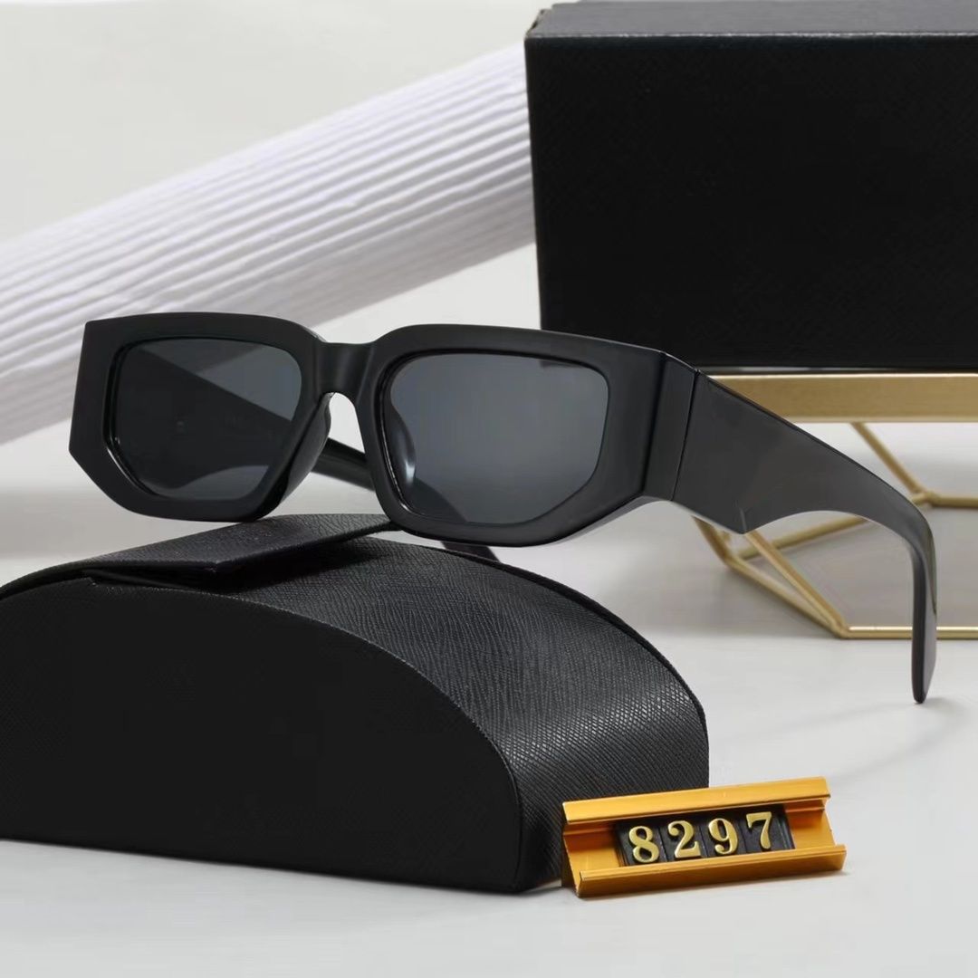 8297 XY Top luxury Sunglasses Polarizing lens designer womens Mens Goggle senior Eyewear For Women eyeglasses frame Vintage Metal Sun Glasses With Box leopard - 2 of 7