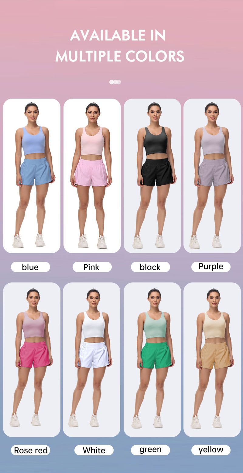 Womens Hotty Hot High-Rise Lined Short 4" Gym Fitness Training Tights Sport Quick-drying Short Pants Fashion Trousers - 3 of 8