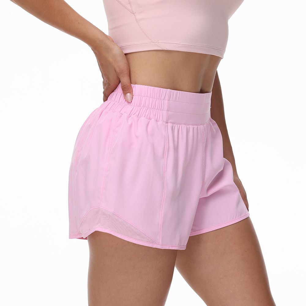 Womens Hotty Hot High-Rise Lined Short 4" Gym Fitness Training Tights Sport Quick-drying Short Pants Fashion Trousers - 6 of 8