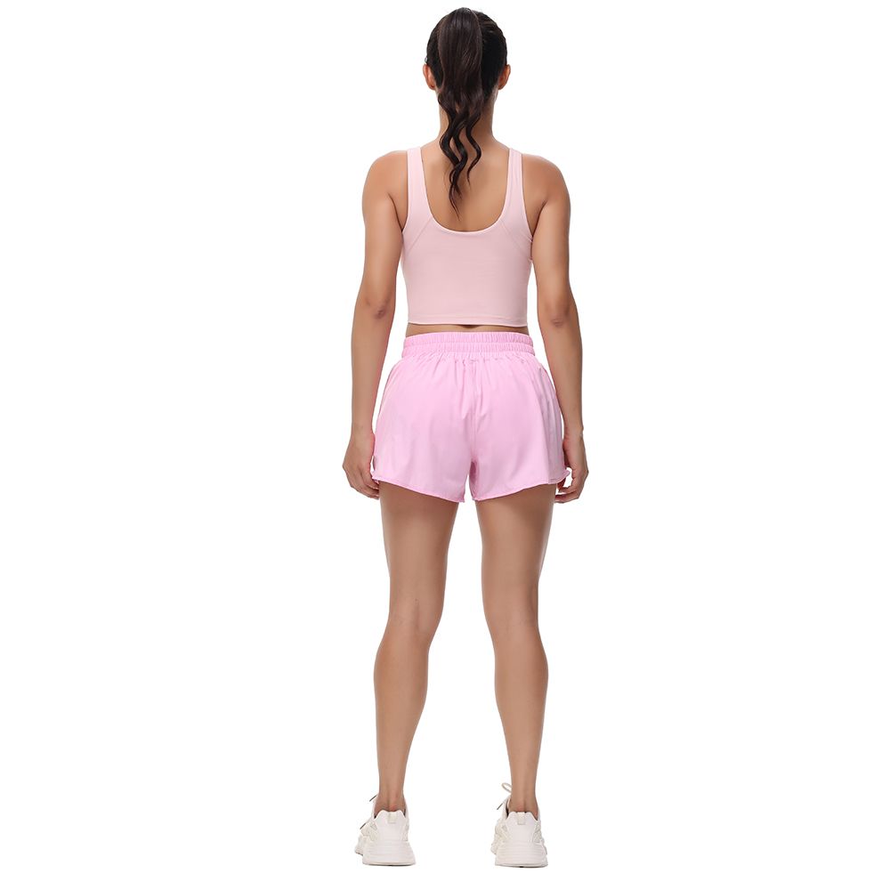 Womens Hotty Hot High-Rise Lined Short 4" Gym Fitness Training Tights Sport Quick-drying Short Pants Fashion Trousers - 7 of 8