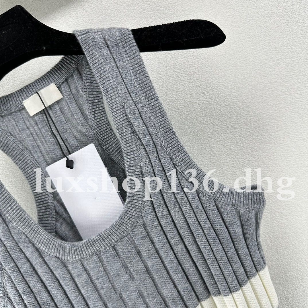 Fashion Designer Top Women Knitted Metal Letters Tank top Summer Fashion Clothing - 6 of 8