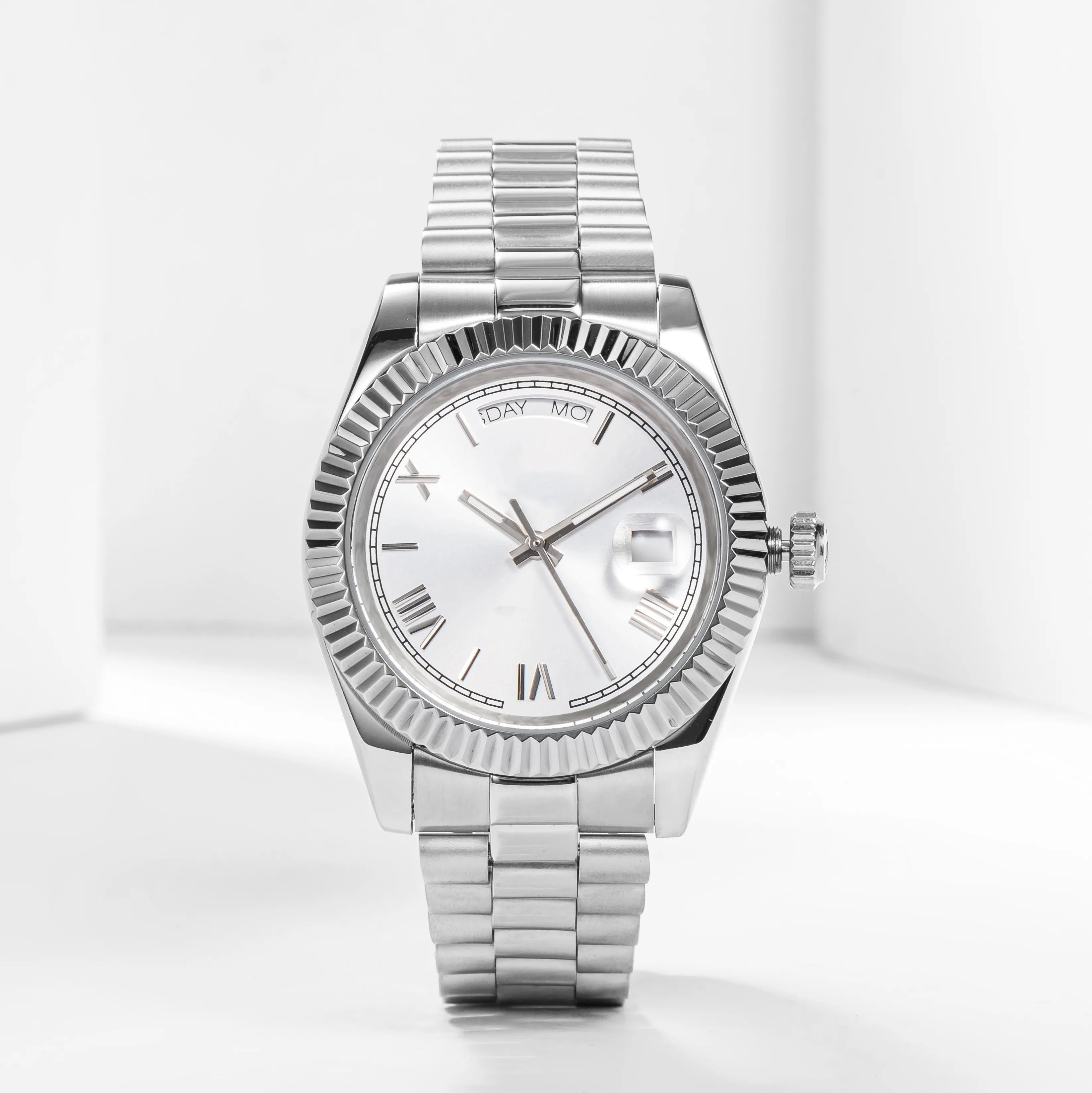 mens and womens luxury designer mechanical watch luminous date window waterproof stainless steel elegant everyday watches - 6 of 8