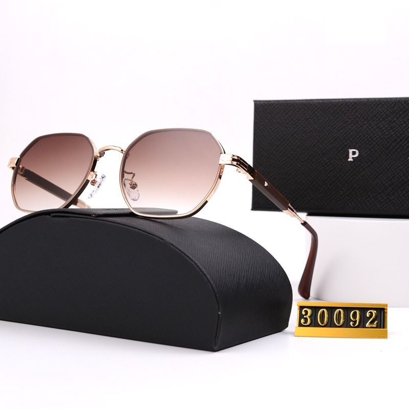 Designer Sunglasses Mens Womens Brand luxury Metal Frame Polarized Classic eyeglasses black vintage summer Outdoor shades eyeglasses with box - 6 of 9