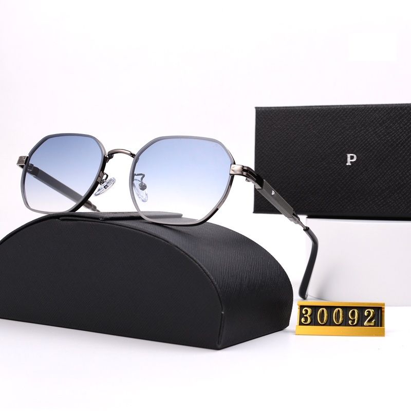 Designer Sunglasses Mens Womens Brand luxury Metal Frame Polarized Classic eyeglasses black vintage summer Outdoor shades eyeglasses with box - 5 of 9
