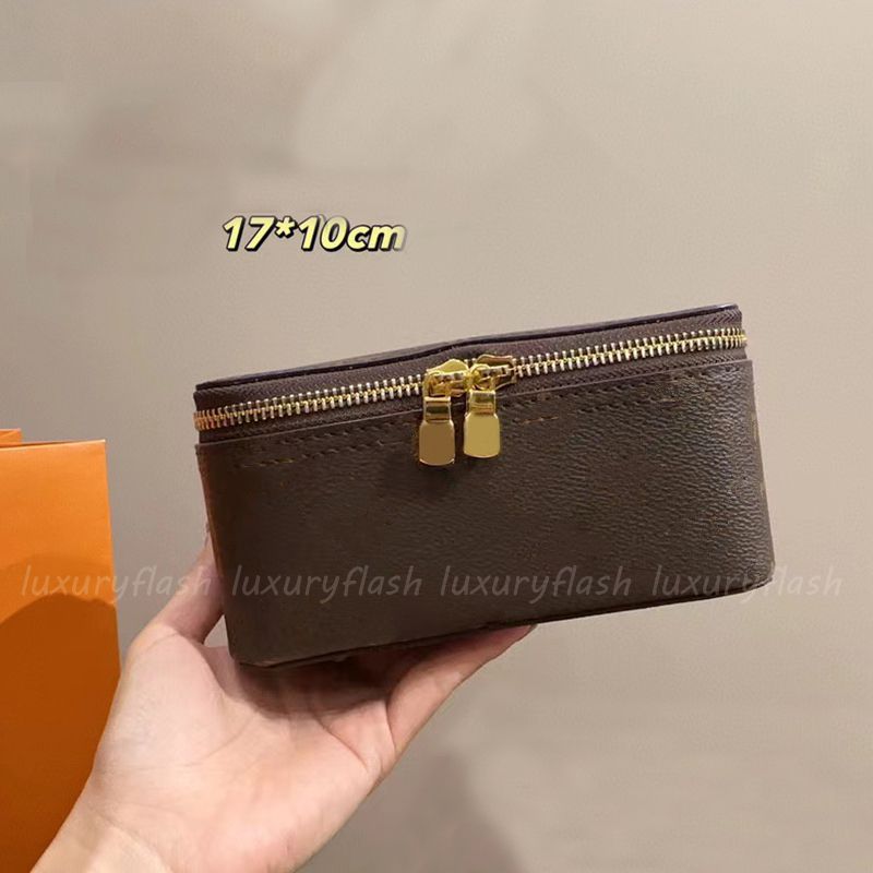Designer Makeup Bags Storage Box Fashion Vintage Travel Cases Bag Zipper Leather Luxury Pink Ladies Cosmetic Jewelry Box - 4 of 8
