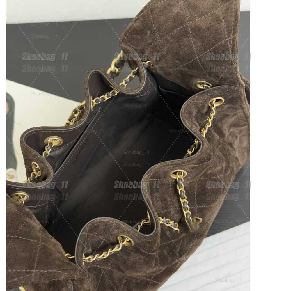 Evening Bags Designer shoulder diamond check long chain fashion bucket crossbody bag Big homeless person 25 suede leather grey casual luxury brand Medium hobo - 7 of 8