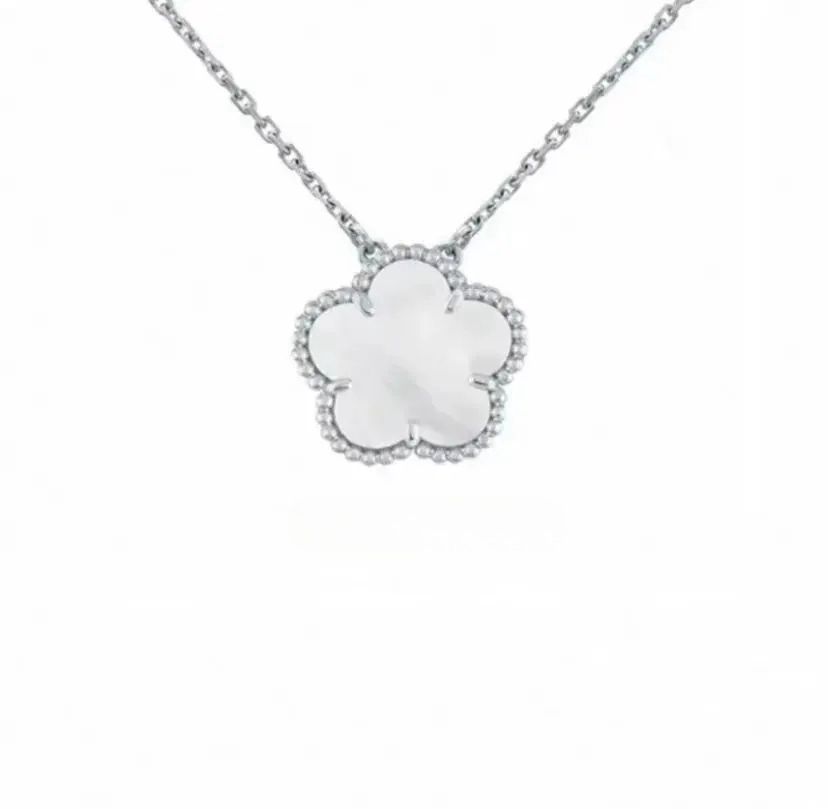 flower necklace designer for women classic clover necklace 15mm stainless steel iewlery mother of pearl diamonds pendant necklace designer iewelry women gift box - 8 of 9