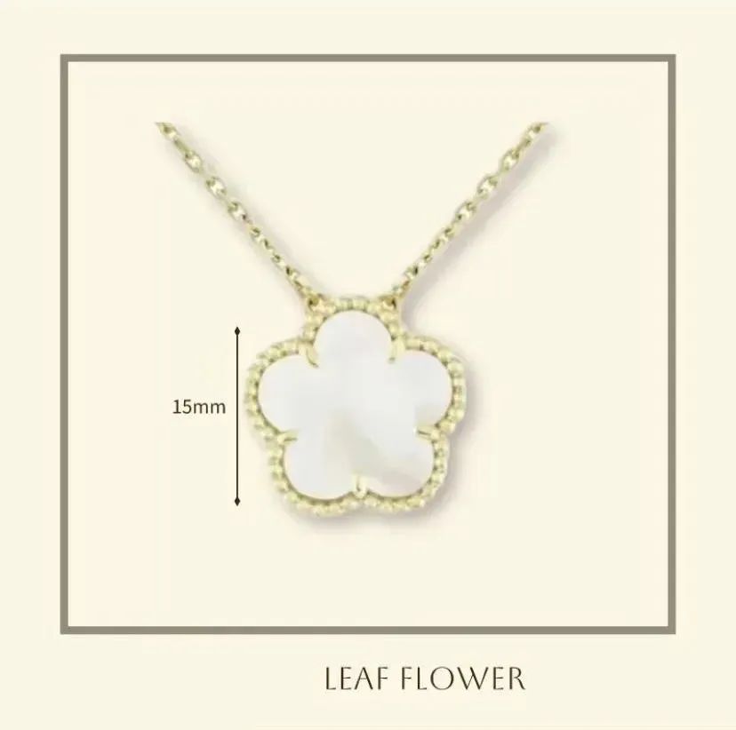 flower necklace designer for women classic clover necklace 15mm stainless steel iewlery mother of pearl diamonds pendant necklace designer iewelry women gift box - 5 of 9