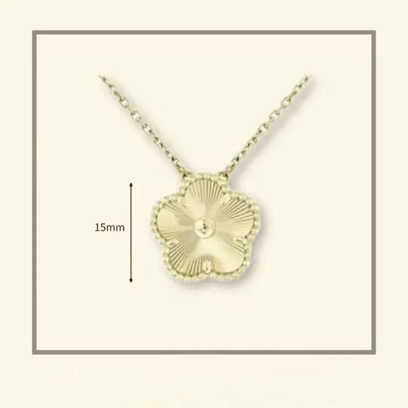 flower necklace designer for women classic clover necklace 15mm stainless steel iewlery mother of pearl diamonds pendant necklace designer iewelry women gift box - 4 of 9