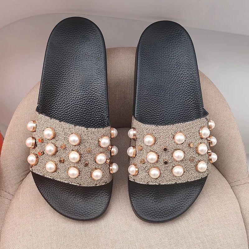 Designer Sandals ltaly Slippers New Rubber Slides Sandals Floral Brocade Women Men Slipper Flat Flip Flops Womens Fashion Striped Beach Sandal Ladies Slides US 5-11.5 - 6 of 8
