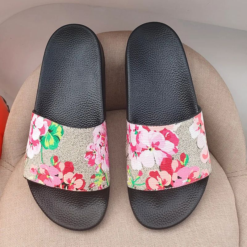 Designer Sandals ltaly Slippers New Rubber Slides Sandals Floral Brocade Women Men Slipper Flat Flip Flops Womens Fashion Striped Beach Sandal Ladies Slides US 5-11.5 - 2 of 8