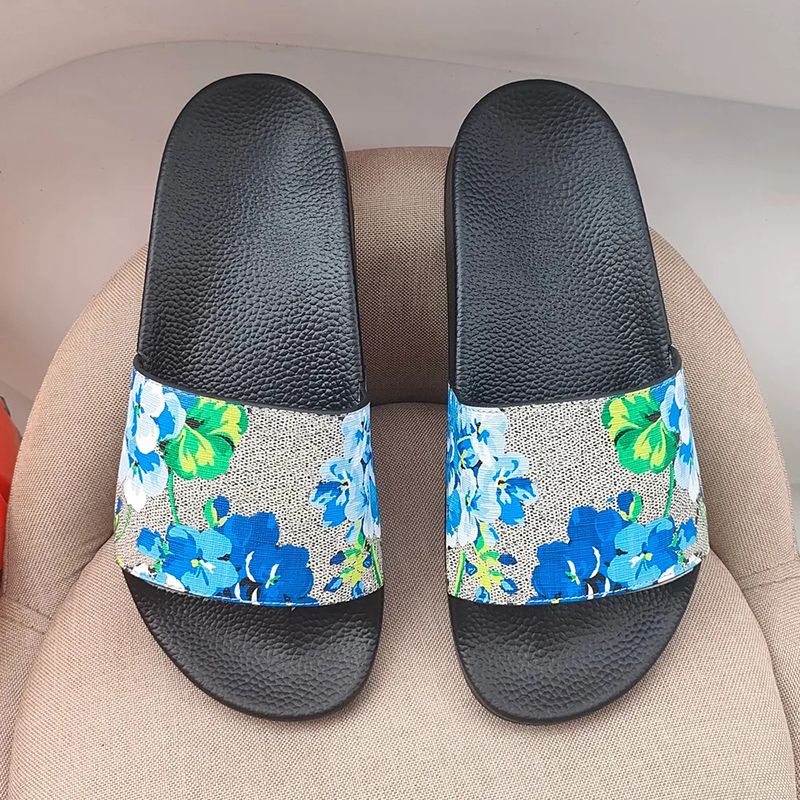 Designer Sandals ltaly Slippers New Rubber Slides Sandals Floral Brocade Women Men Slipper Flat Flip Flops Womens Fashion Striped Beach Sandal Ladies Slides US 5-11.5 - 4 of 8