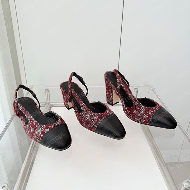 Designer trendy women closed toe chunky heel sandals high heels women slingback sandals dress shoes evening shoes 995 - 5 of 8