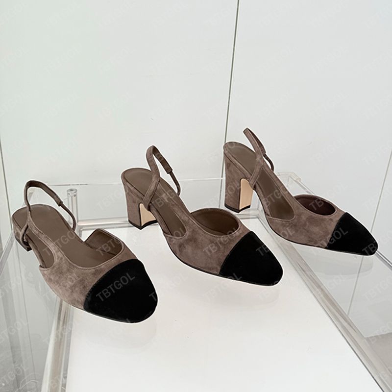 Designer trendy women closed toe chunky heel sandals high heels women slingback sandals dress shoes evening shoes 995 - 7 of 8