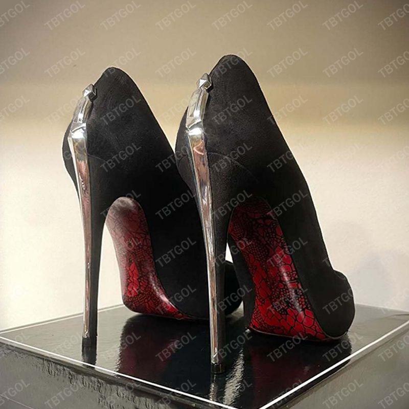 Designer Fashion Women Pointed Toe Dagger Stiletto Sandals Open Heel Suede High Heels Summer Open Heel High Heels 998 - 3 of 8