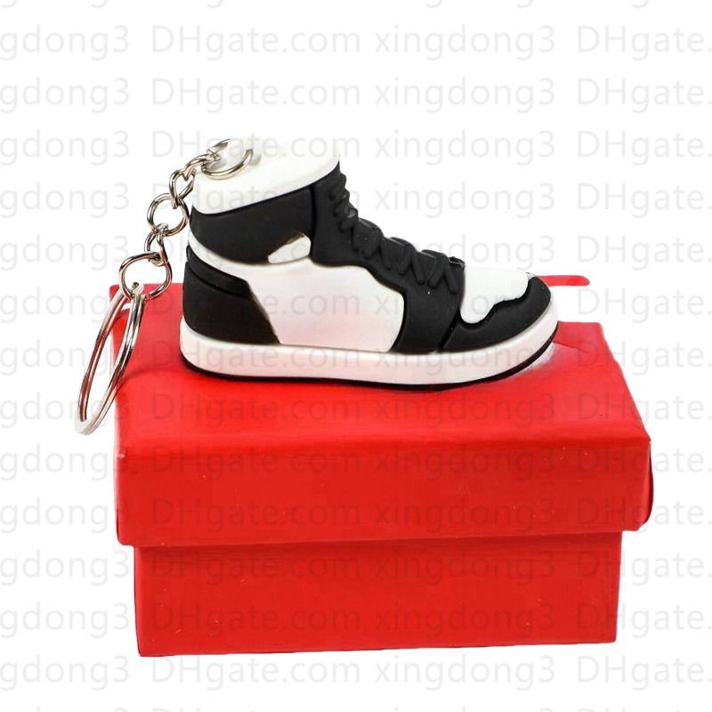 Wholesale keychain Designer keychain bag charm Mini Silicone Sneaker key chain Men Women Kids Key Ring Gift Shoe Keychain Handbag Chain Basketball Shoe Key Holder 25 - 2 of 5