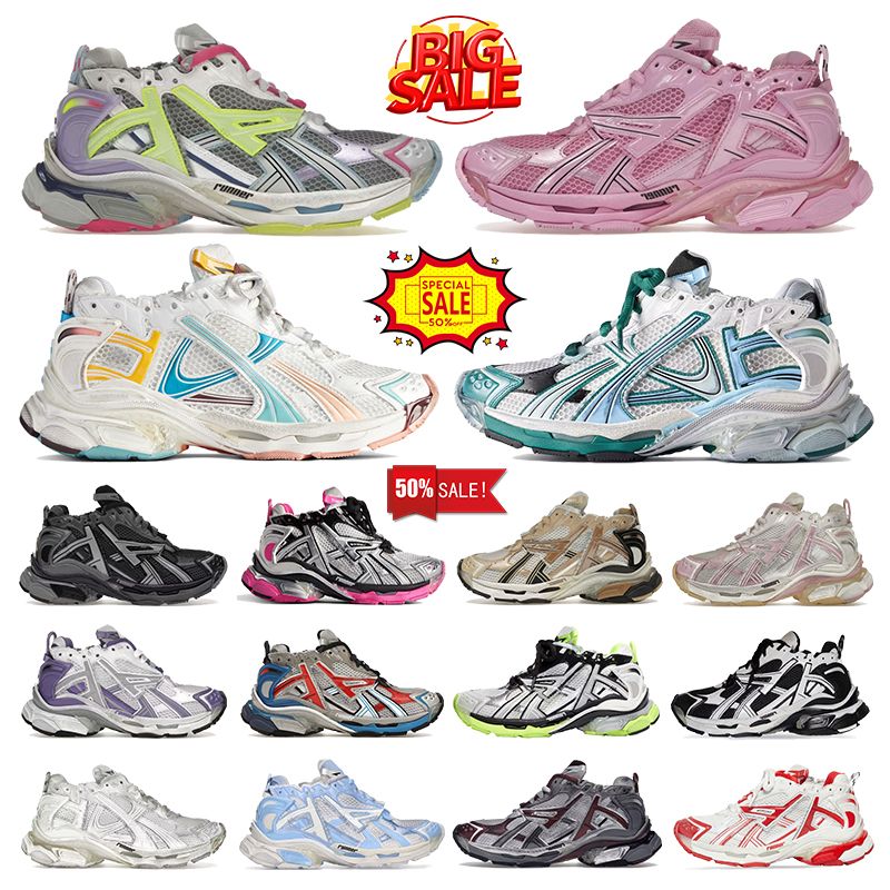 designer shoes runner sneakers Track Casual 7.0 7.5 For Men Women Luxury Sneaker Hiking Shoes Dark Grey Black Silver Pink White Red Platform Paris Shoe Size 35-46 - 1 of 8